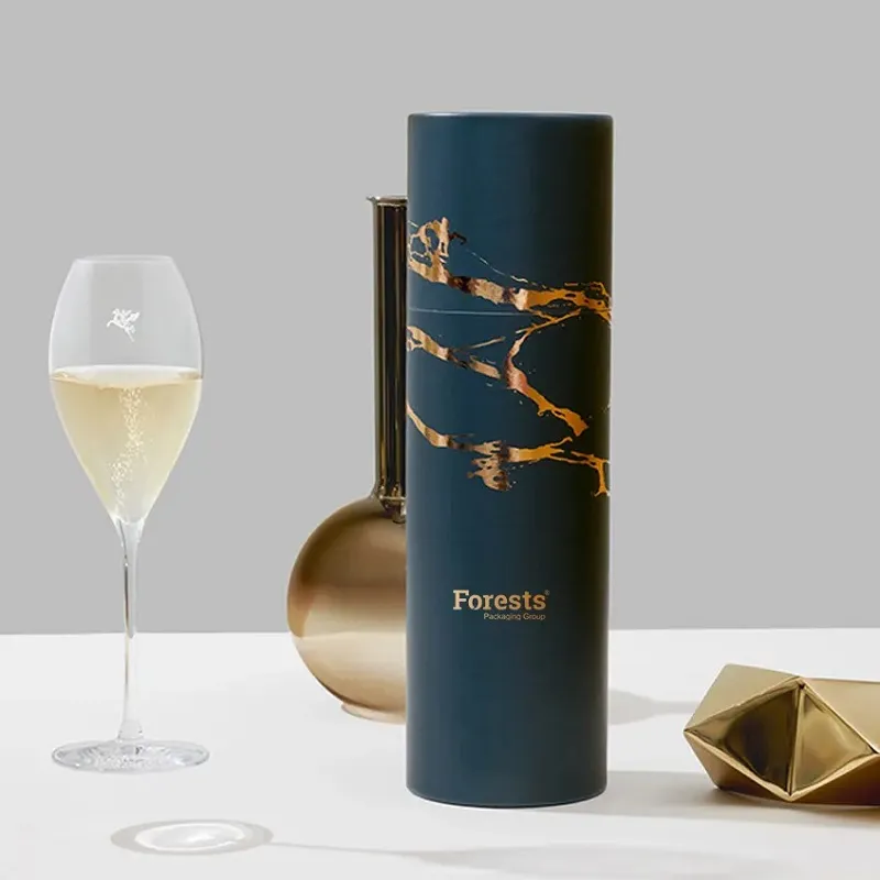 Boîte d'emballage de cylindre de champagne