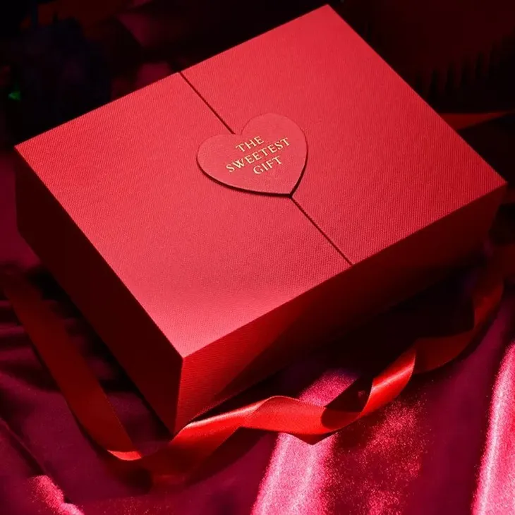 Coffret cadeau de luxe en carton à double porte