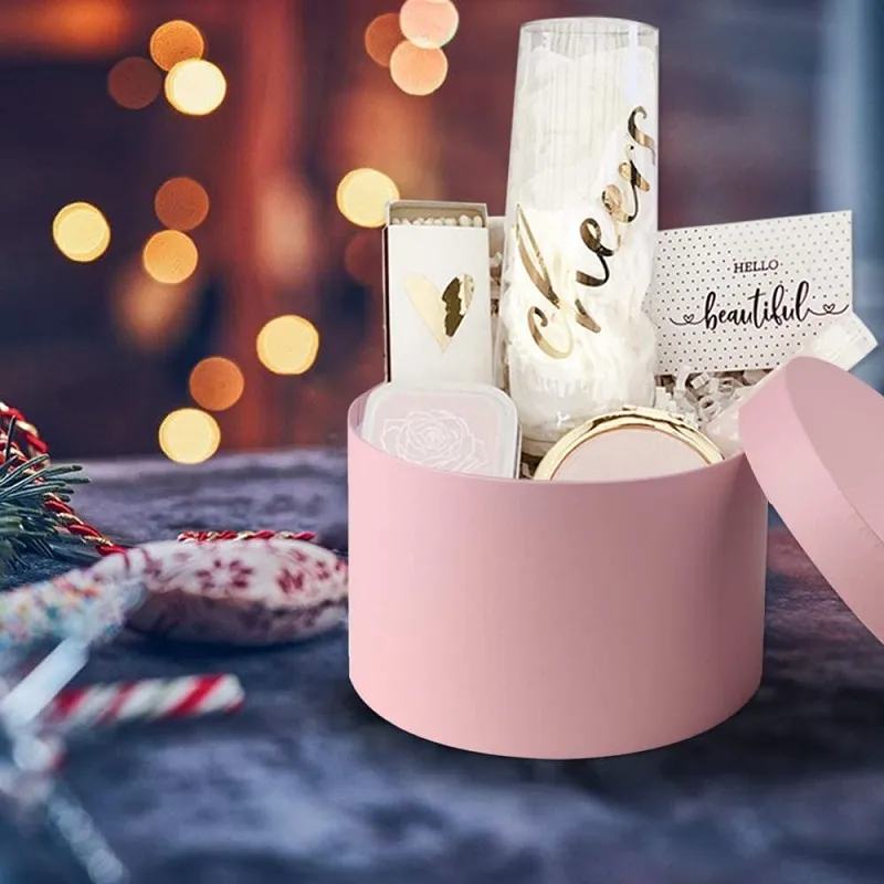 Coffret Cadeau Rond Rose