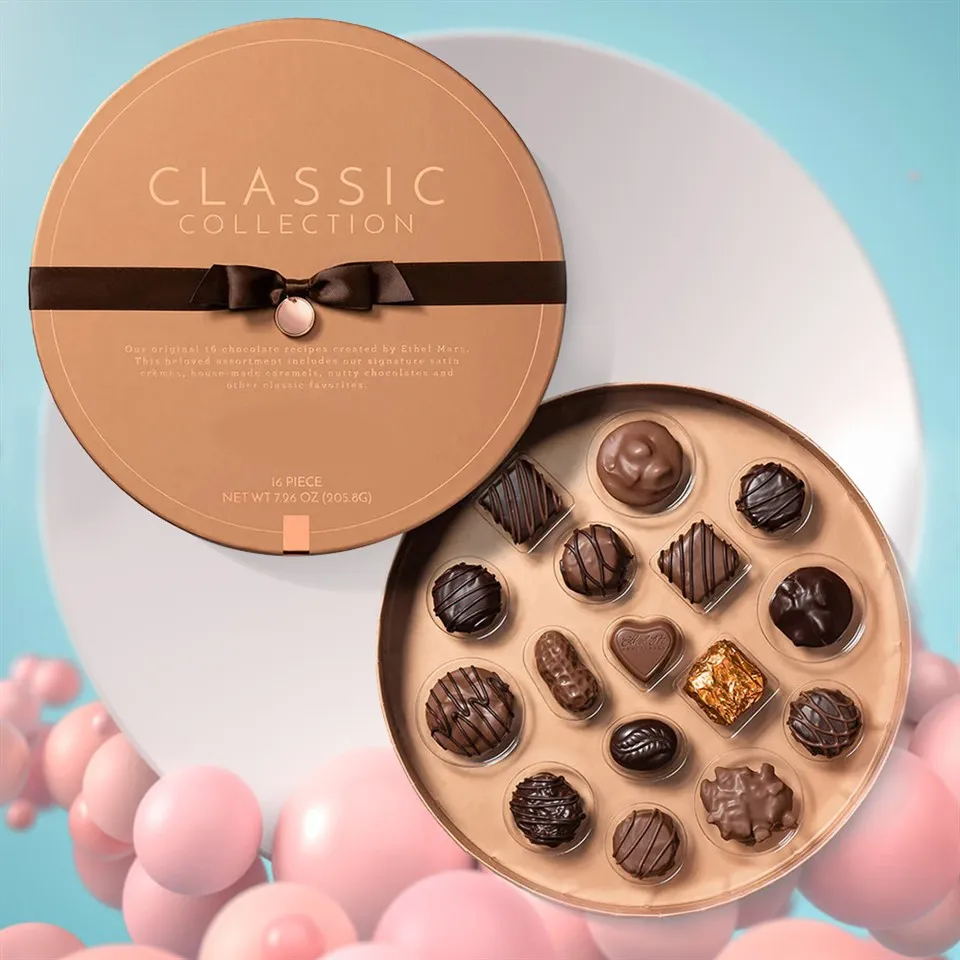 Boîte de chocolat ronde