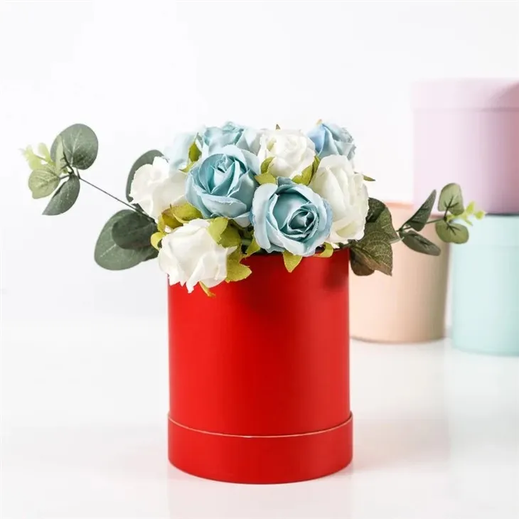 Coffrets cadeaux ronds avec couvercles