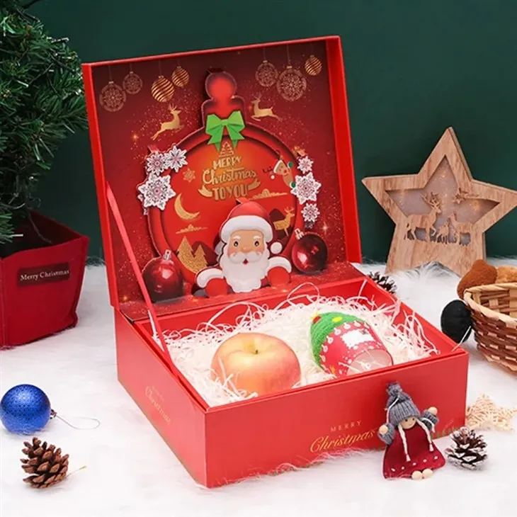 Coffret cadeau décoratif de Noël 3D Père Noël