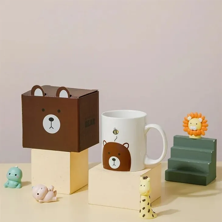 Coffrets cadeaux pour mugs aux formes d'animaux mignons
