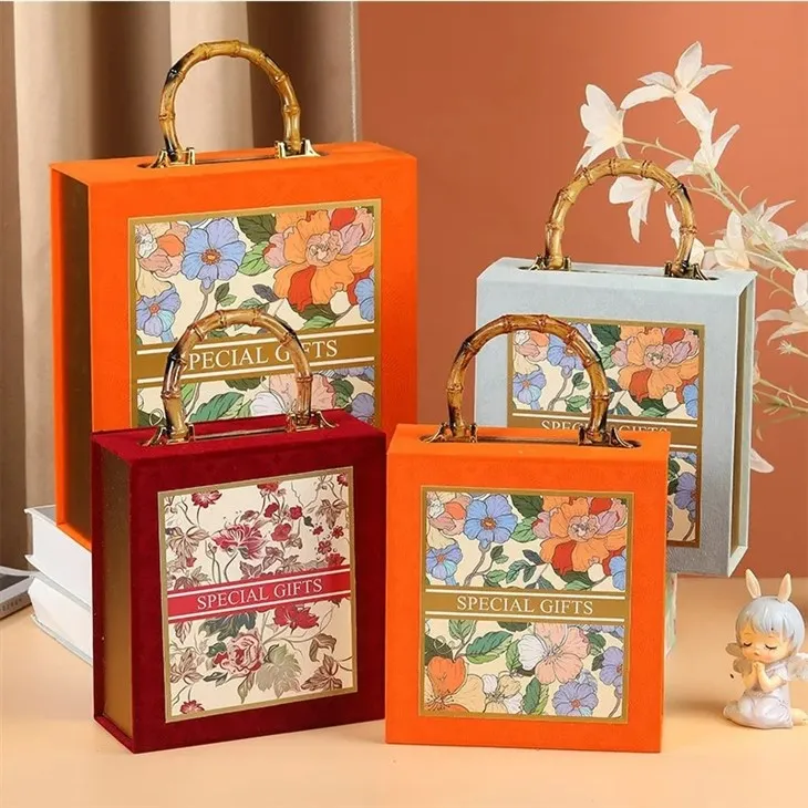 Coffrets cadeaux de bonbons de mariage de luxe à main