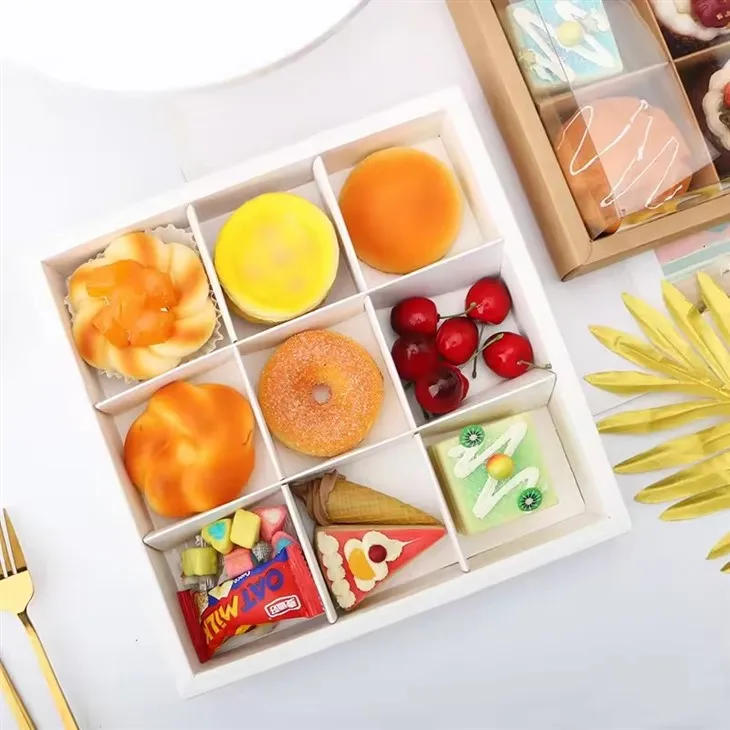 Boîtes d'emballage en carton pour cupcakes à 9 compartiments