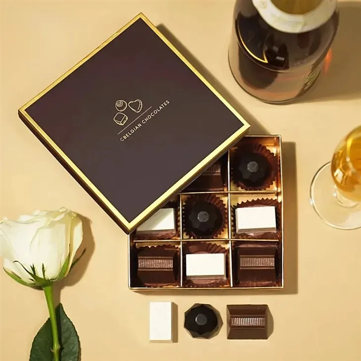 Coffret d'emballage de chocolat pâtissier personnalisé