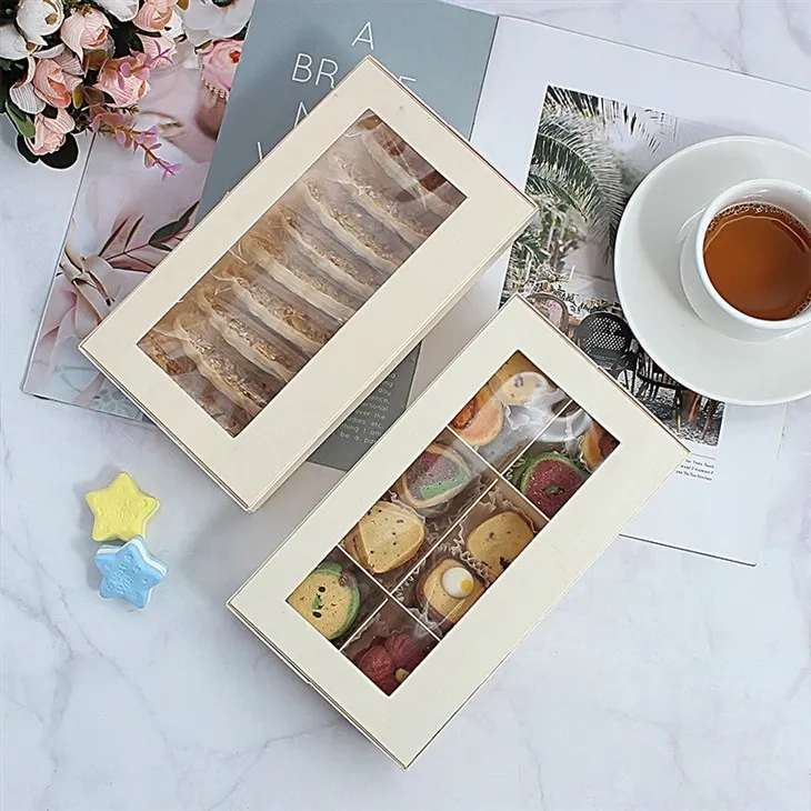 Boîtes d'emballage de biscuits en carton naturel